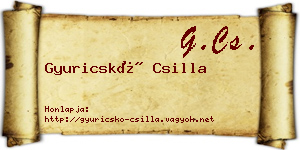 Gyuricskó Csilla névjegykártya