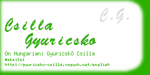 csilla gyuricsko business card