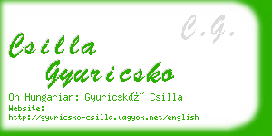 csilla gyuricsko business card